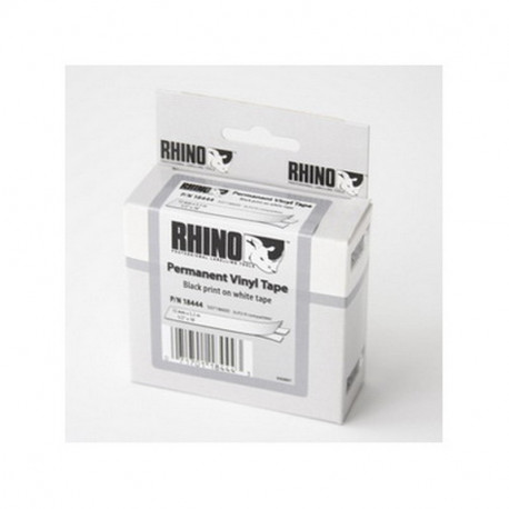 Markeerimislint Dymo Rhino 12mm x 5.5m, must/valgel, vinüül (5 tk)