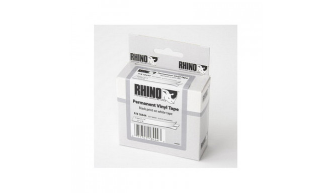 Markeerimislint Dymo Rhino 12mm x 5.5m, must/valgel, vinüül