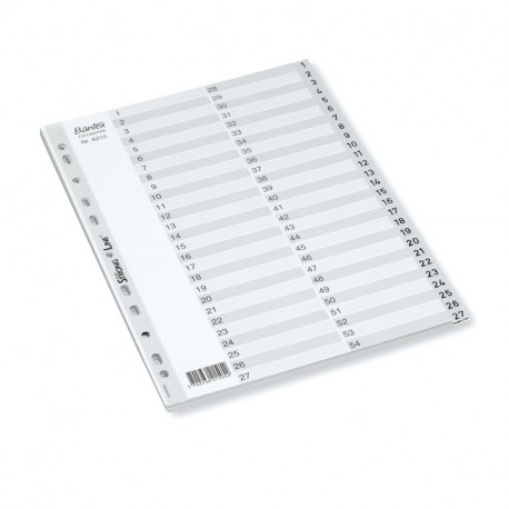 Vahelehed Bantex Strong Line A4, plastik 1-54