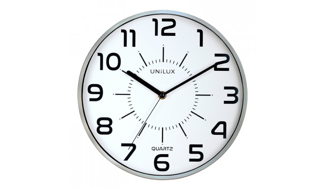 Unilux wall clock POP 28cm, silver