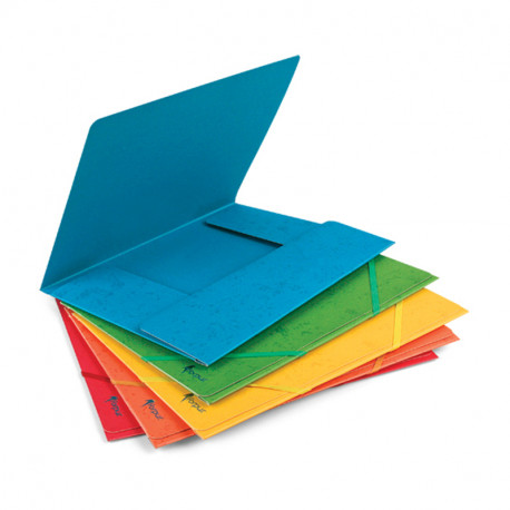 Kummiga mapp Forpus A4 kartongist, kollane (2 tk)