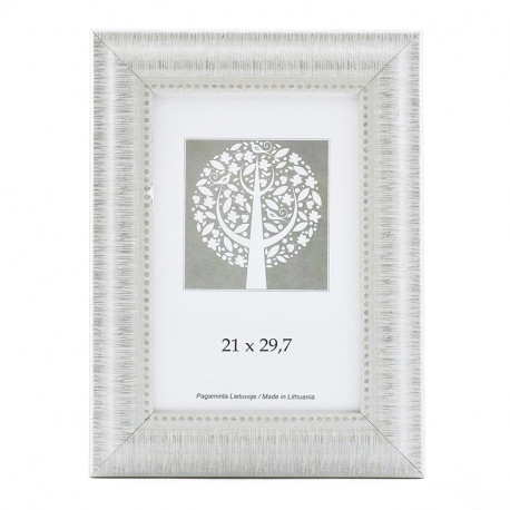 Pildiraam SAVEX 21x29,7cm, plast, valge ornamendiga