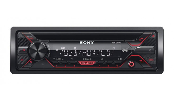 SONY Sony CDXG1200U / 4 x 55W MP3/WMA/FLAC/CD mängija - FM raadio (RDS/EON) 