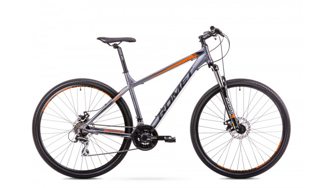 Men's mountain bicycle 17 M Rower ROMET RAMBLER R9.1 graphite-orange