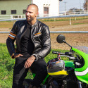 Men's motorcycle jacket leather Brenerro W-TEC