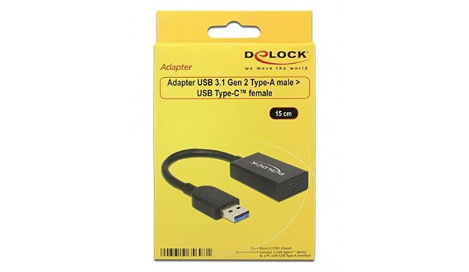 DeLOCK Adapter USB 3.1 TypA St. > USB 3.1 TypC