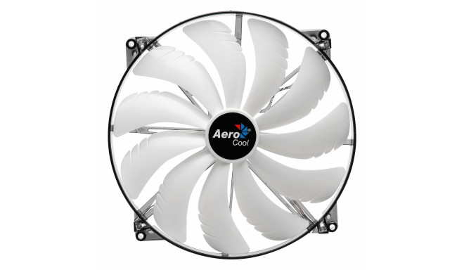 Aerocool ventilaator Silent Master LED white 200x200x20