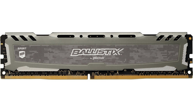 Ballistix DDR4 8GB 2666-CL16 SR - Single - Ballistix Sport LT - grey