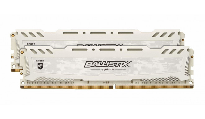 Ballistix RAM DDR4 16 GB 2400-CL16 - Dual-Kit - Ballistix Sport LT White
