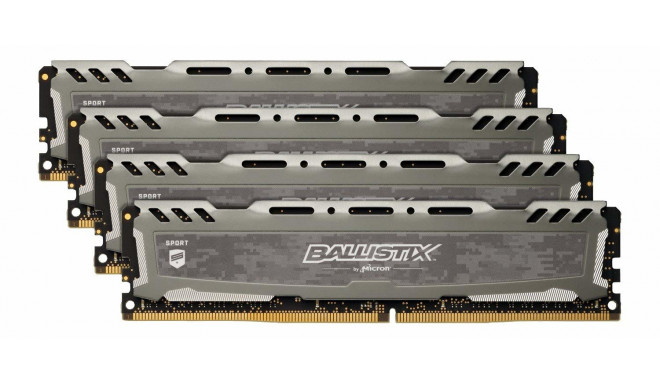 Ballistix RAM DDR4 16 GB 2400-CL16 - DR Quad-Kit - Ballistix Sport LT Grey