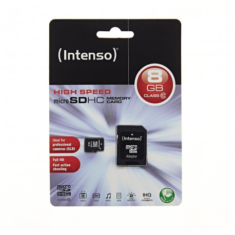 Intenso microSD 8GB 12/20 Class 10 +AD