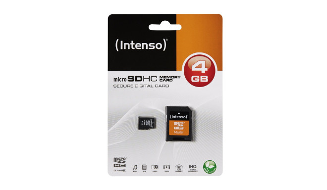 Intenso microSD 4GB 5/21 Class 4 +Adapter
