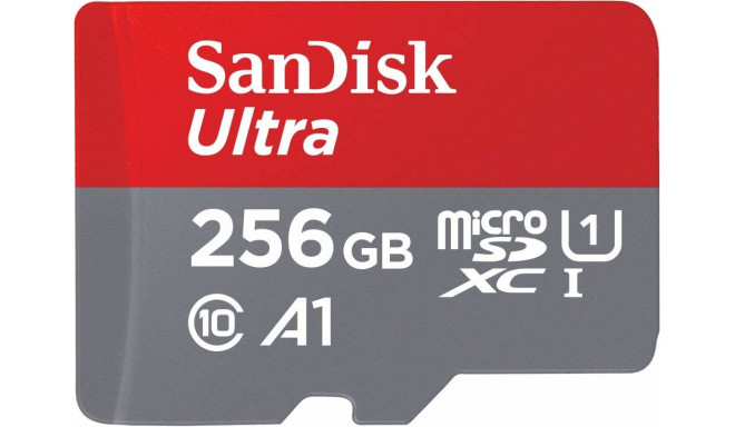 SanDisk mälukaart microSDXC 256GB Ultra UHS-I A1 Class 10
