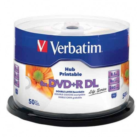 DVD+DL 8x CB 8,5GB Verbatim Pr wide 50 pieces