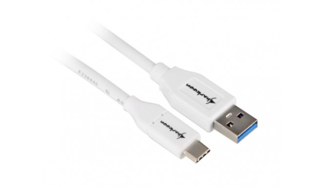 Sharkoon USB 3.1 Cable A-C - white - 1m