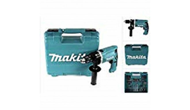 Makita impact drill HP1631KX3 (blue / black, carrying case, 710 watts, including 74-teilgem accessor