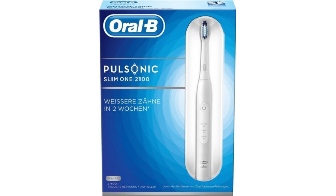 Braun Oral-B elektriline hambahari Pulsonic Slim One 2100, valge