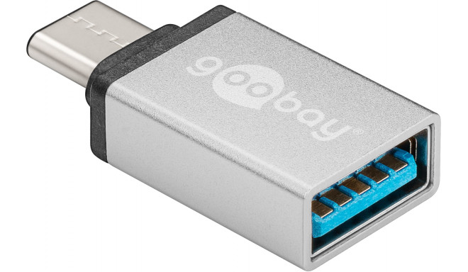 Üleminek USB-C (M) - USB 3.0 A (F), hõbe (Gen1-5Gbs)