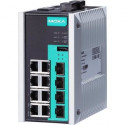 12-port full Gigabit managed Ethernet switch,8 Gigabit T(X) ports, 4 Gigabit SFP slots, -40 to 75°C 