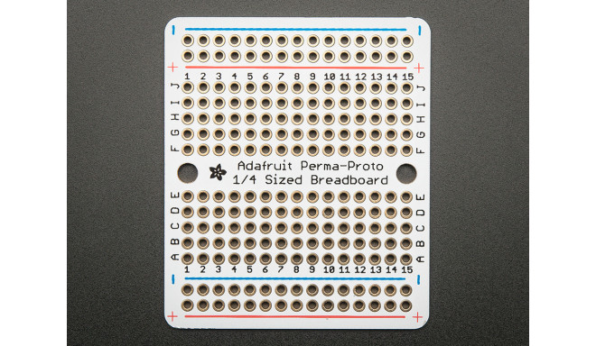 Adafruit Perma-Proto Quarter-sized Breadboard PCB - Single