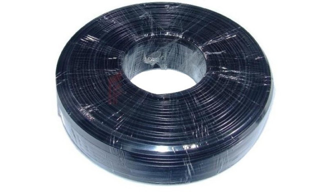 Flat telephone cable stranded wire 100 meters black
