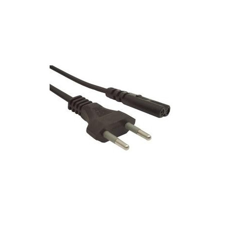 1.8m VDE Certified 2-Pin IEC C8 Power Cable
