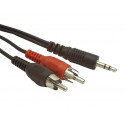 Gembird kaabel 3.5mm - 2xRCA M/M 2.5m