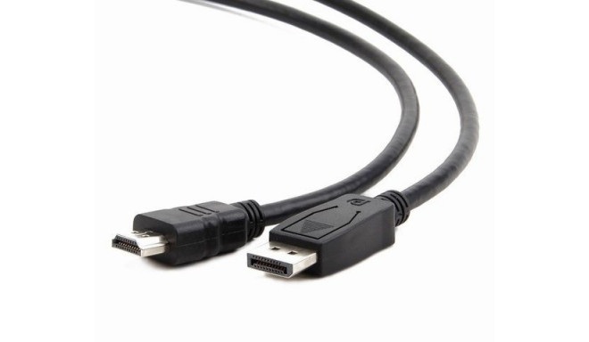 Gembird kaabel Displayport - HDMI 3m, must (CC-DP-HDMI-3M)