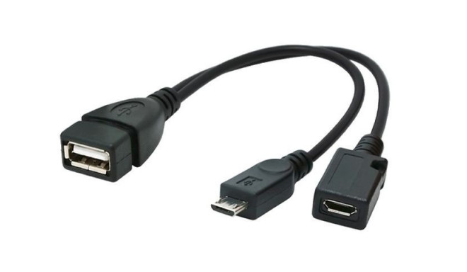 OTG Cable USB Micro AF- BM+(F) USB 2.0 OTG 15CM