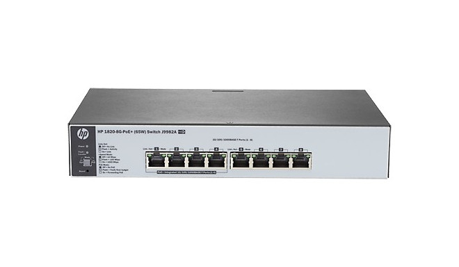 1820-8G-PoE+ (65W) Switch J9982A - Limited Lifetime Warranty