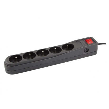 ARC5 Surge Protector 1.5m black (5 slots) - Extension cords - Photopoint.lv