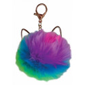 Keychain pompon cat with ears Mix Display 12 pcs