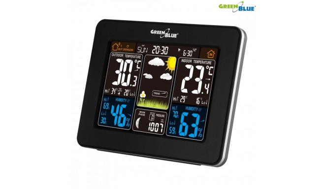 Weather station DCF GB523 DCF color wireless moon phase