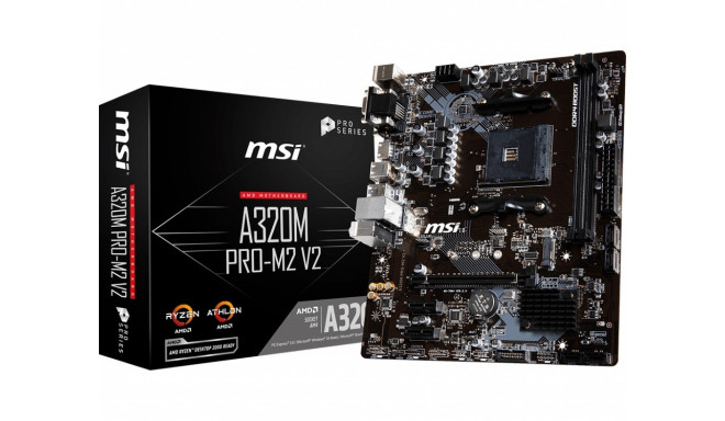 MSI emaplaat A320M PRO-M2 V2 s.AM4 2xDDR4 m-ATX
