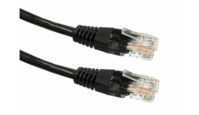 Cable Patchcord cat. 5e RJ45 UTP 0,5m black