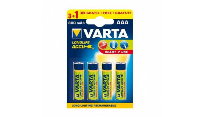Varta rechargeable battery R3 800mAh Ready2Use 4pcs