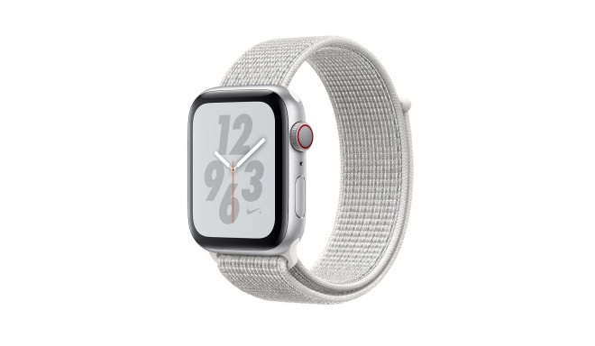 Apple Watch Nike+ Series 4 GPS + Cellular, 40mm Silver Aluminium Case with Summit White Nike Sport L