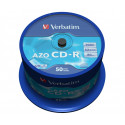 Verbatim CD-R 700MB 52x Crystal 50tk tornis (43343)