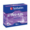 Verbatim DVD+R 8.5GB 8x DL 5pcs Jewel Case (43541)