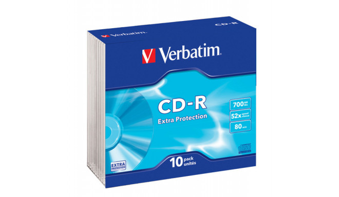 Verbatim CD-R 52x 700MB SlimCase 10pcs