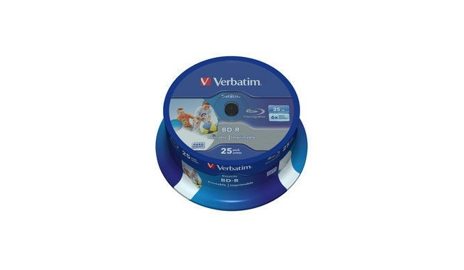 Verbatim BD-R 25GB 6x Printable 25pcs Cake Box (43811)