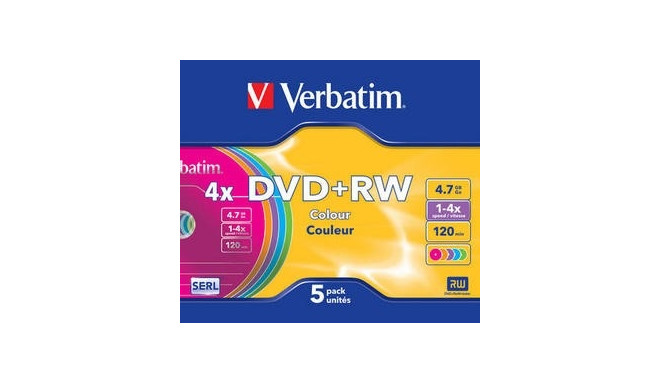 DVD+RW 4x 4.7GB 5P Color