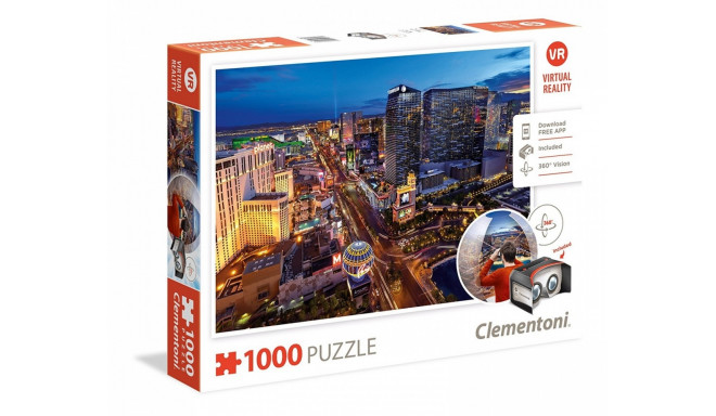 Clementoni pusle + virtuaalreaalsuse prillid Las Vegas 1000tk