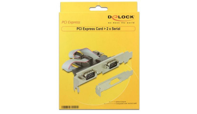 Controller DELOCK 89220 (COM (serial), PCI-E)