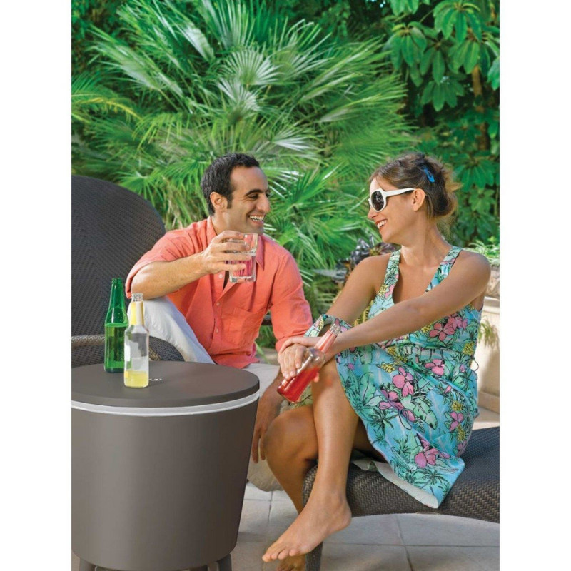 Cool bar table KETER 230901 (49,5 x 57-84.5 x 49,5 cm; mocha color