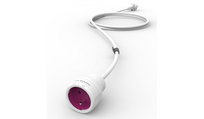 Allocacoc 8202/FRPE5M power extension 5 m 1 AC outlet(s) Magenta,White