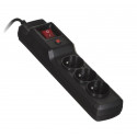 Bar surge protection Activejet ACJ Combo 3gn 1,0m (3 x UTE; 10 A; 1 m; black color)