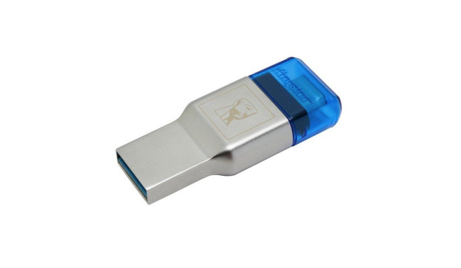 Kingston Technology MobileLite Duo 3C card reader Blue,Silver USB 3.2 Gen 1 (3.1 Gen 1) Type-A/Type-