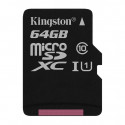 Kingston mälukaart microSDXC 64GB Canvas Class 10 (SDCS/64GBSP)