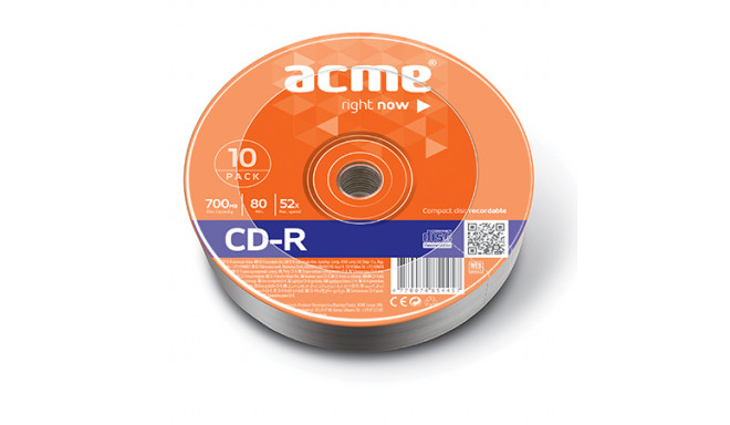 Acme CD-R 0.7 GB, 52 x, 10 Pack Shrink